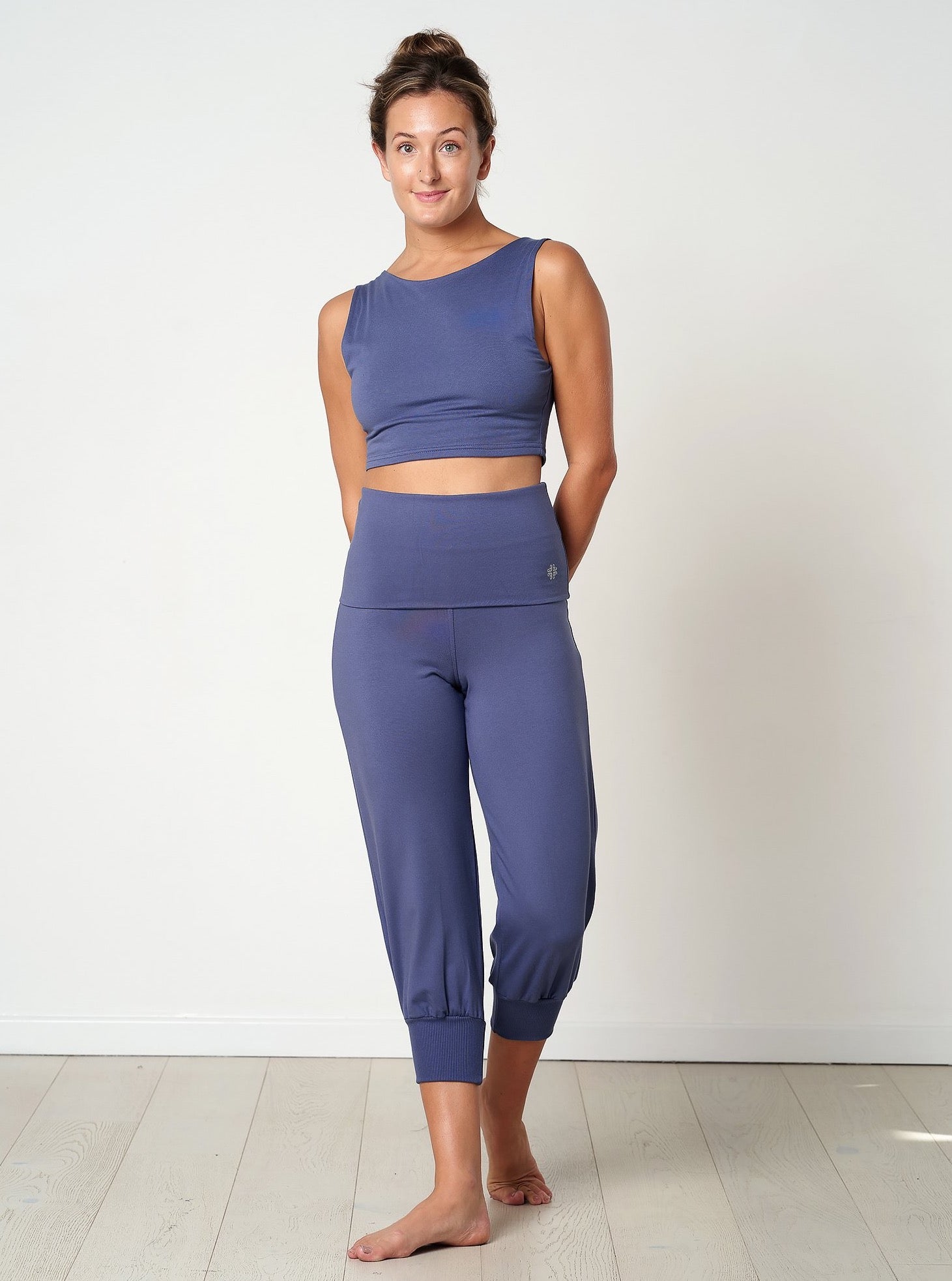 Gossypium Aspire Cropped Harem Pants - Indigo - Image 2