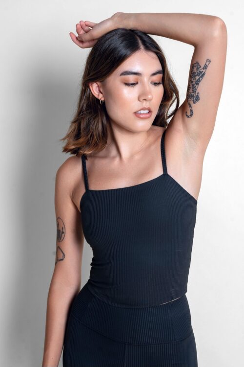 Girlfriend Collective Rib Cami Top - Black