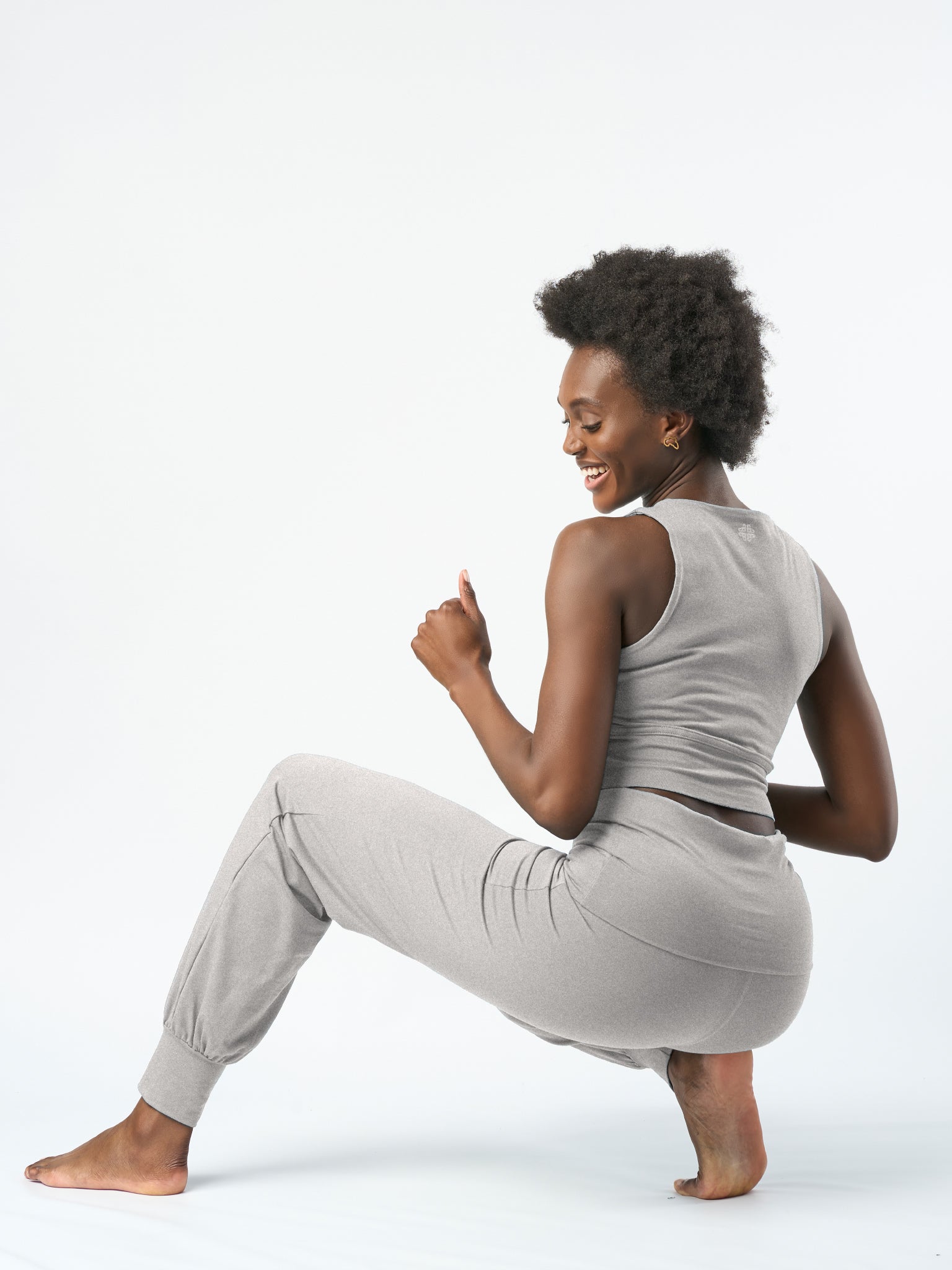 Gossypium Aspire Harem Pants - Marl Grey - Image 2