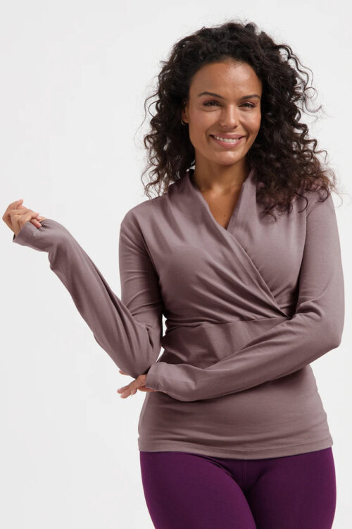 Urban Goddess Ishtar Long Sleeve Yoga Top - Fireclay