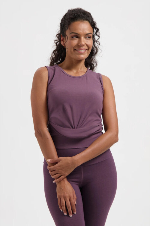 Urban Goddess Veyra Knot Yoga Tank - Berry